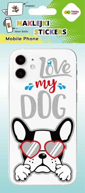 Naklejki Mobile Love Dog 90x205 HAPPY COLOR