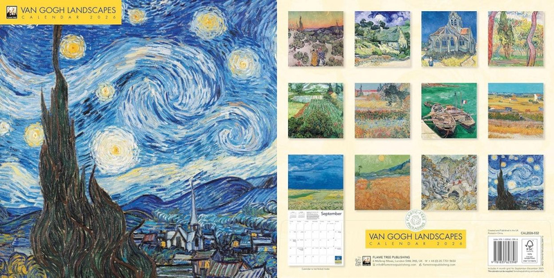 Kalendarz 2026 ścienny Krajobrazy Vincent van Gogh