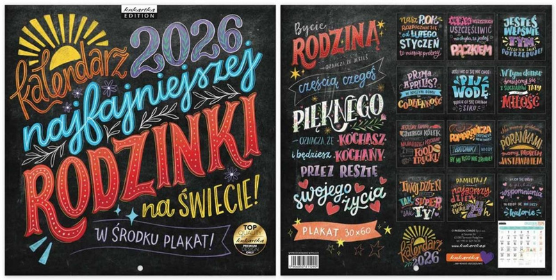 Kalendarz 2026 ścienny Classic Tablica rodzinki