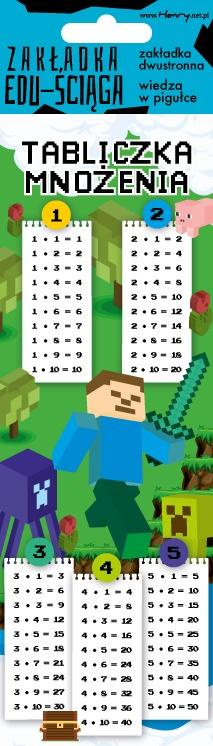 Zakładka edu-ściąga. Tabliczka mnożenia - gra