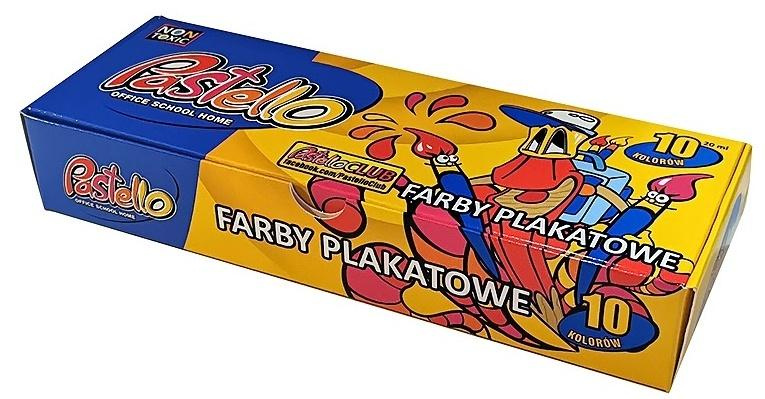 Farby plakatowe 20ml 10 kolorów