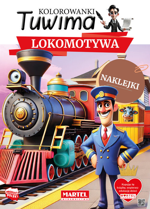 Kolorowanki Tuwima. Lokomotywa z naklejkami