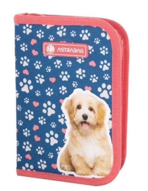 Piórnik pojedynczy 2 klapki bez wyp. Cute Puppy