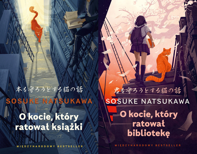 O kocie, który ratował bibliotekę + O kocie, który ratował książki, Sosuke Natsukawa