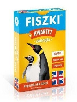 Angielski. Fiszki + Gra Kwartet - zwierzęta - praca zbiorowa