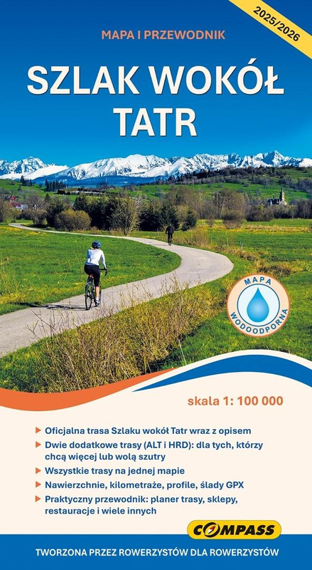 Mapa turystyczna - Szlak Wokół Tatr laminowana, praca zbiorowa