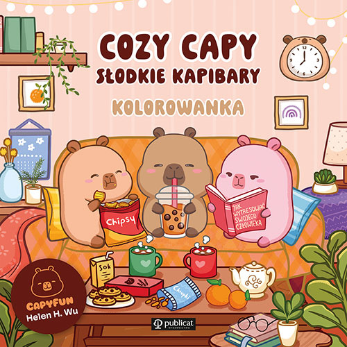 Cozy Capy. Słodkie kapibary. Kolorowanka, Helen H. Wu