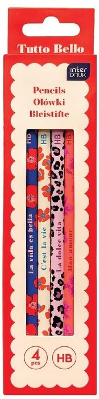 Ołówki z gumką 4szt