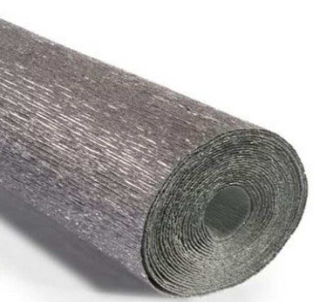 Krepina 50x250cm 180g metalizowana srebrna