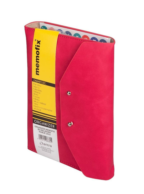 Organizer 2026 B6 nubuk malinowy