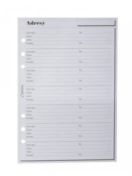 Wkład do organizera A5 Adresy ANTRA