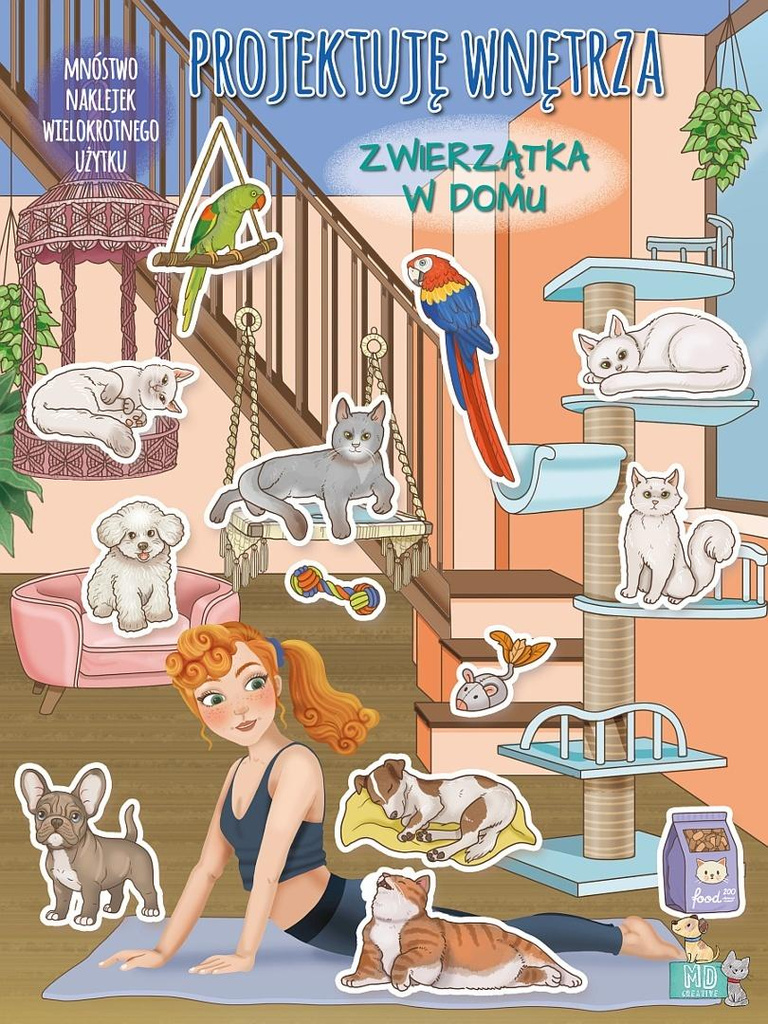 Projektuję wnętrza z naklejkami. Zwierzątka w domu, praca zbiorowa