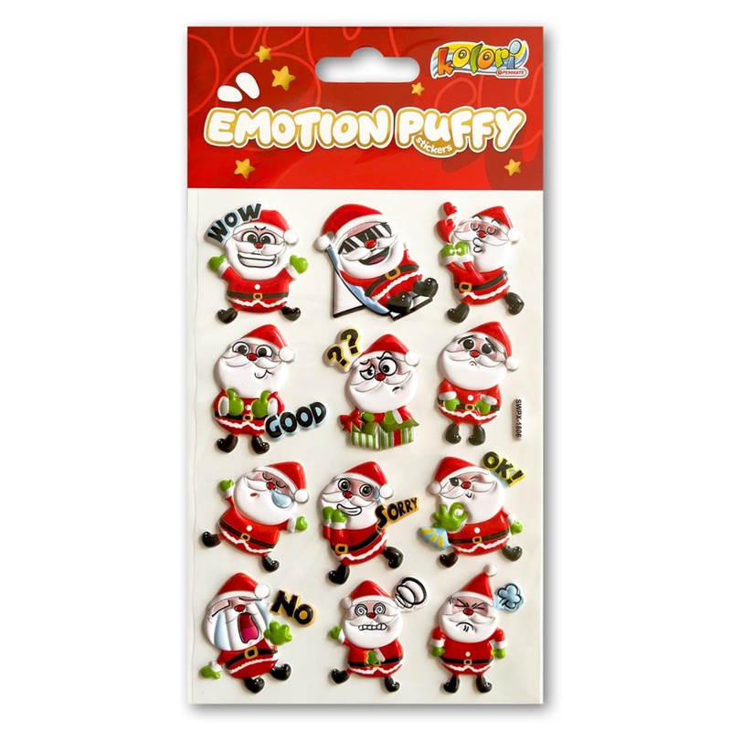 Naklejki puffy Emotion Santa Clauses