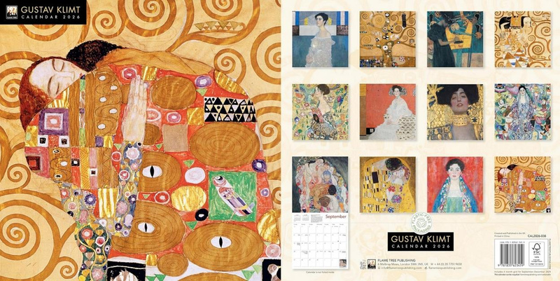 Kalendarz 2026 ścienny kwadrat Gustav Klimt
