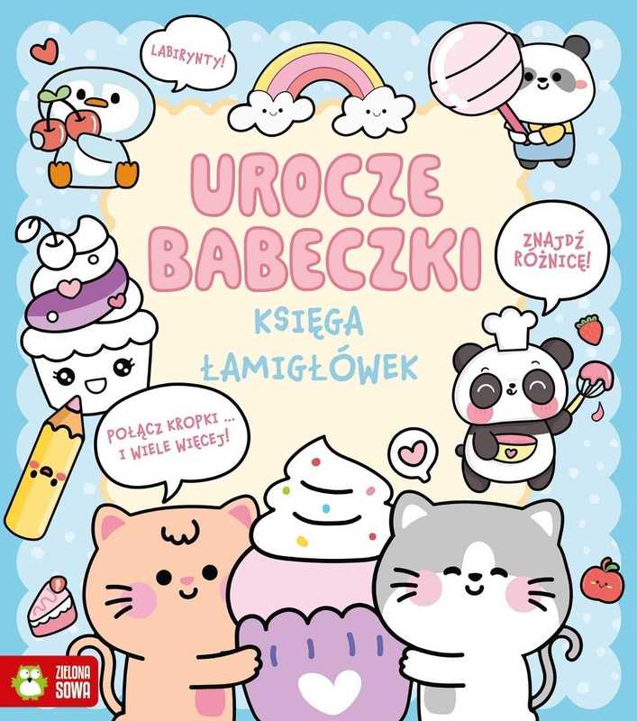 Kawaii. Księga łamigłówek. Urocze babeczki, Em Bruce
