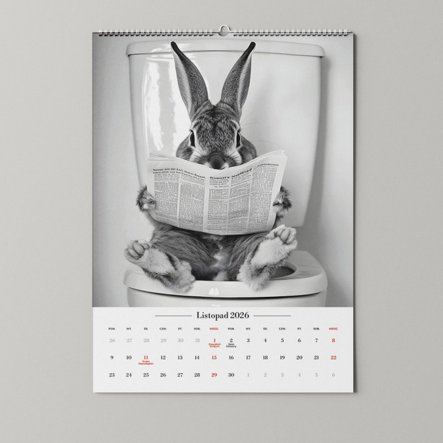 Kalendarz zwierzęta na siedząco 2026