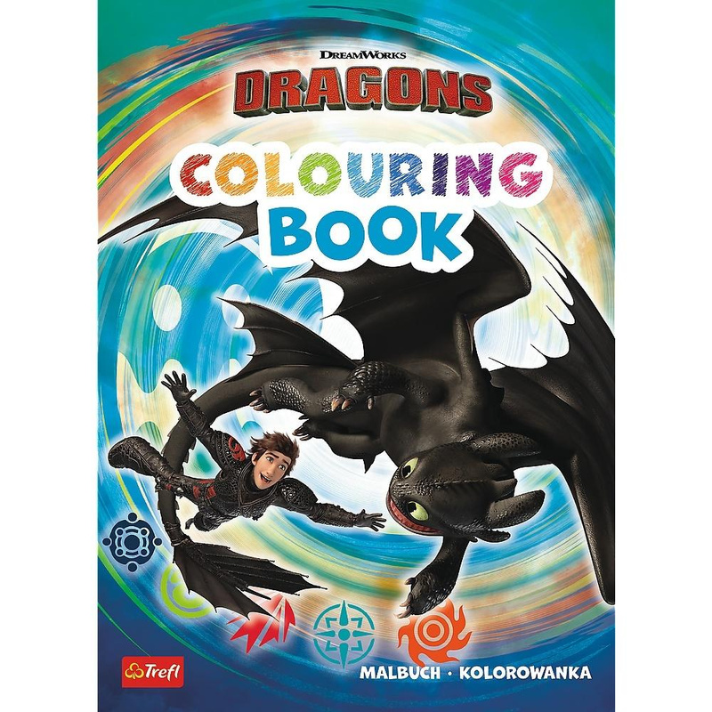 Jak wytresować smoka. Kolorowanka. Malbuch