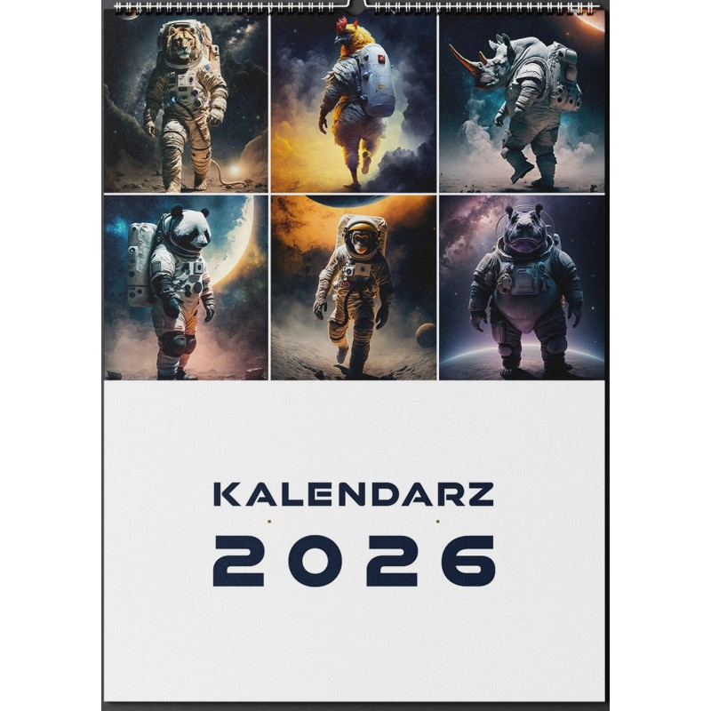 Kalendarz zwierzęta w kosmosie 2026