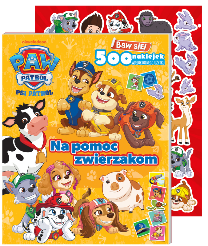 Na pomoc zwierzakom. Psi Patrol. Baw się! 500 naklejek, Opracowanie zbiorowe