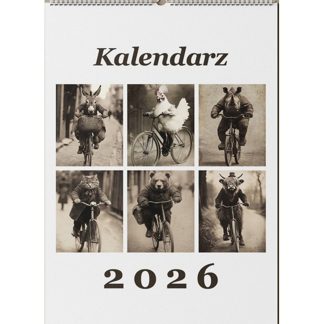 Kalendarz rowerowe zwierzaki 2026