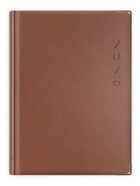 Terminarz 2026 B6 lux złocony brązowy