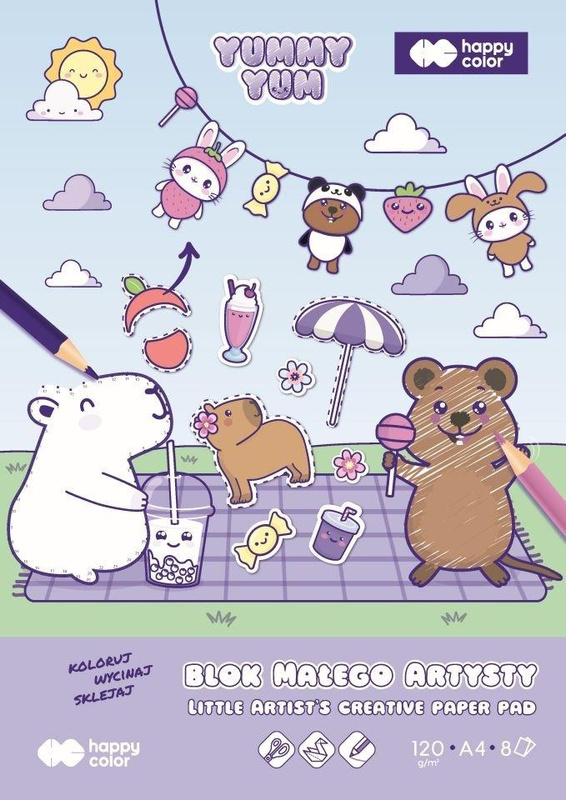 Blok małego artysty A4 8 ark Yummy Yum