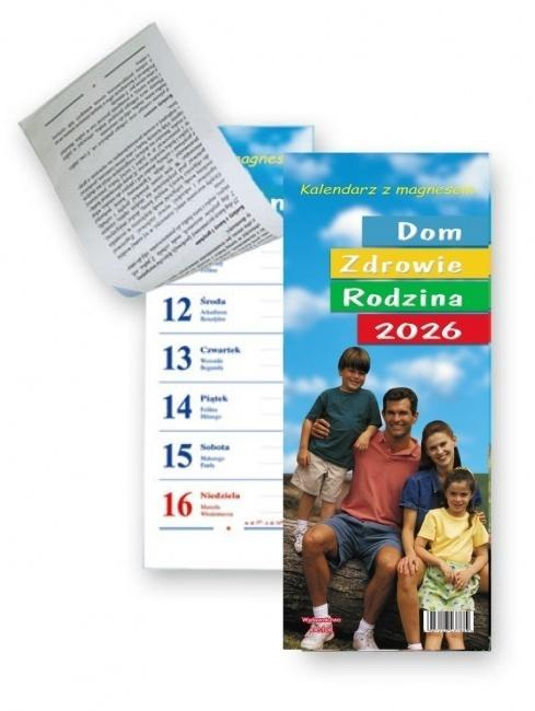 Kalendarz 2026 tyg. magnes Dom, Zdrowie, Rodzina