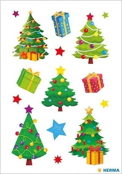 Naklejki choinki i prezenty