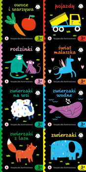 Książeczka kontrastowa. Zwierzaki PAKIET 8