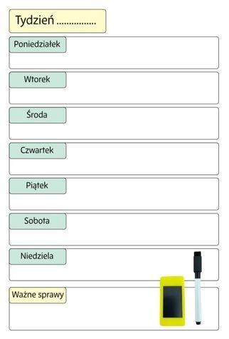 Planer magnetyczny suchościeralny tygodniowy 30x20