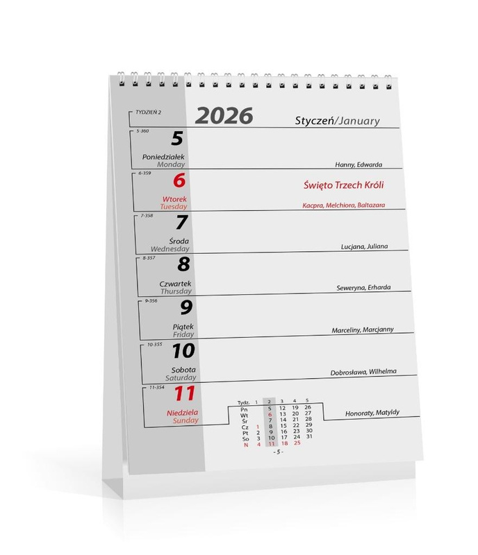 Kalendarz 2026 biurkowy office
