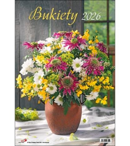Kalendarz 2026 ścienny bukiety