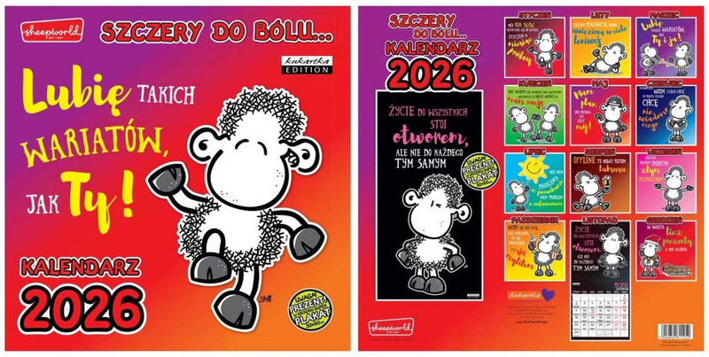 Kalendarz 2026 ścienny Classic Sheepworld szczery