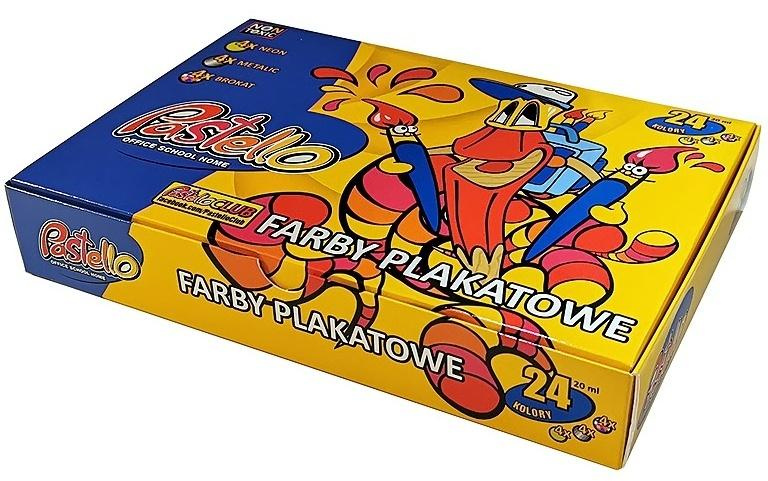 Farby plakatowe 20ml 24 kolorów