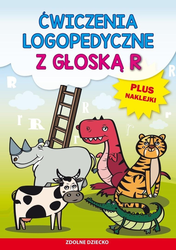 Ćwiczenia logopedyczne z głoską R. Plus naklejki, Małgorzata Zarębska