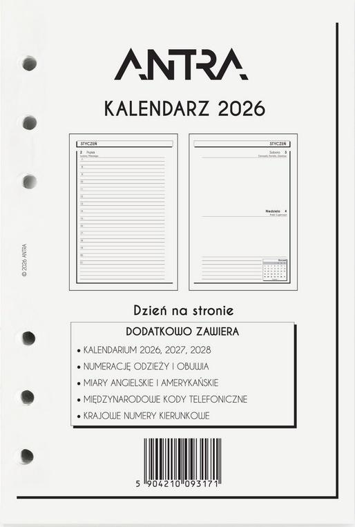 Wkład kalendarzowy 2026 A5 DNS