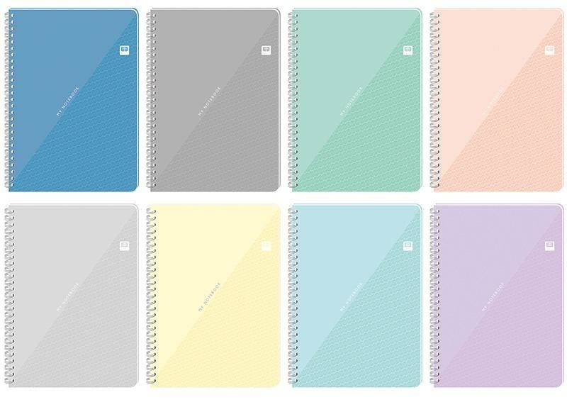 Kołozeszyt A4/100K krat/linia z przekł. B&B Pastel