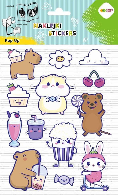 Naklejki 3D Pop Up Kapibara 146x240 HAPPY COLOR