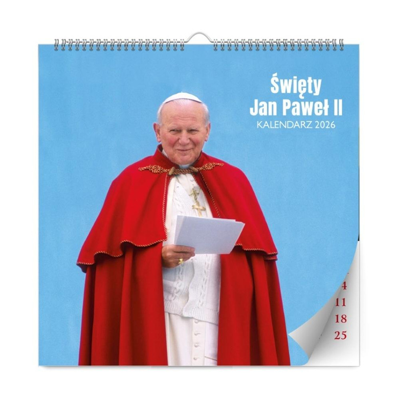 Kalendarz 2026 ścienny Jan Paweł II