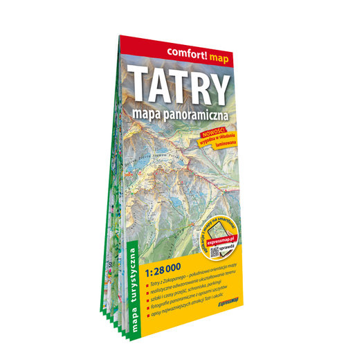 Tatry. Mapa panoramiczna; laminowana mapa turystyczna 1:28 000, Oracowanie zbiorowe