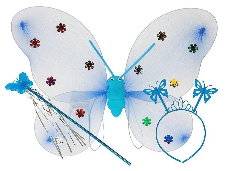 Skrzydełka motylka z różdżką i opaską