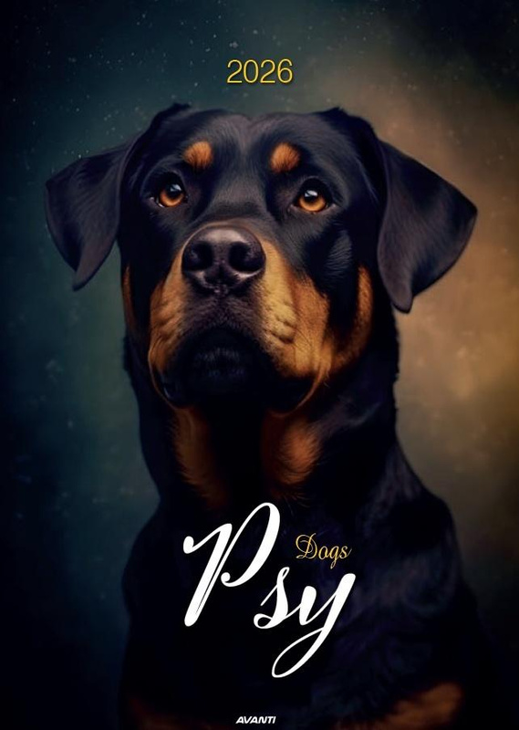 Kalendarz 2026 ścienny Psy