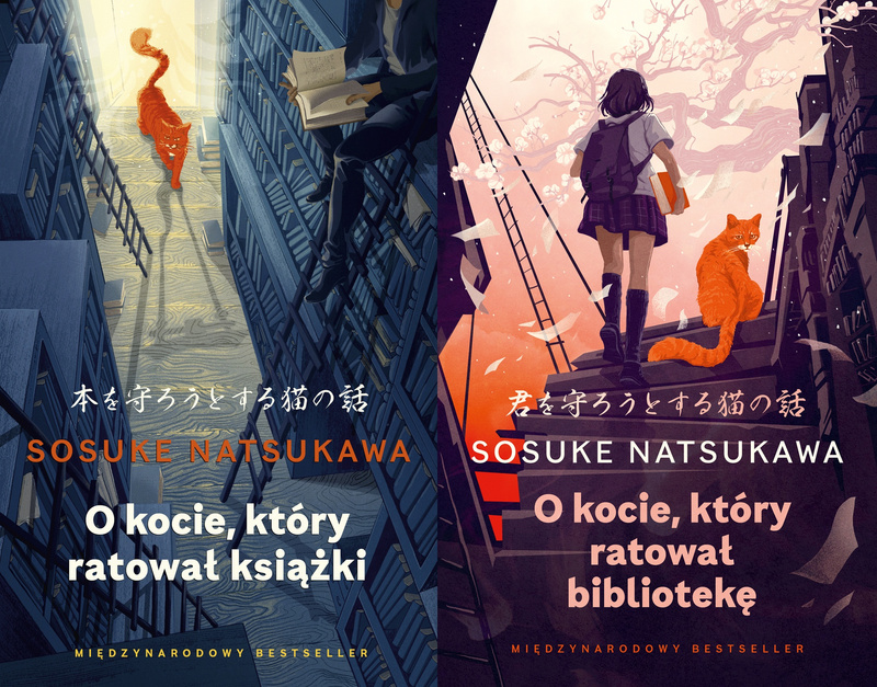 O kocie, który ratował bibliotekę + O kocie, który ratował książki, Sosuke Natsukawa