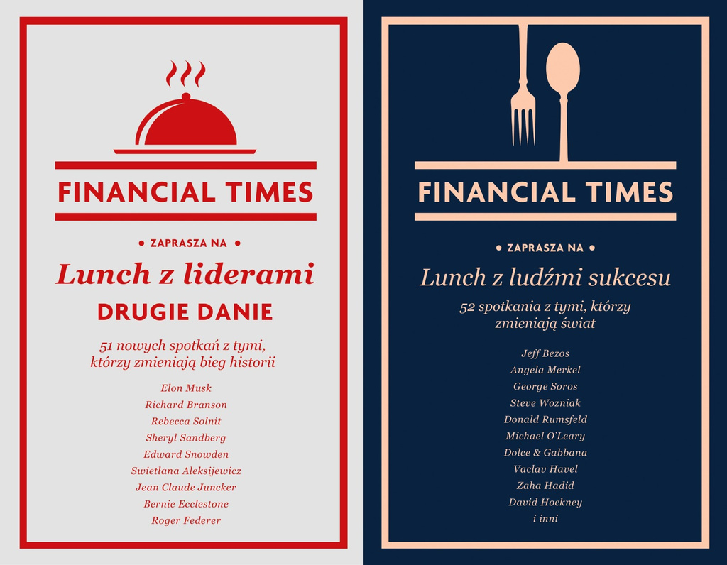 Lunch z liderami. Drugie danie. 51 nowych spotkań + Lunch z ludźmi sukcesu. 52 spotkania PAKIET 2