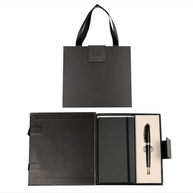 Długopis + notes Symphony premium czarno-złoty