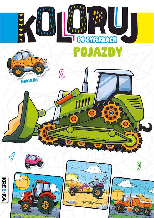 Pojazdy. Koloruj po cyferkach, Opracowanie zbiorowe