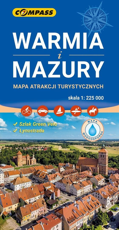 Mapa atrakcji turystycznych Warmia i Mazury, praca zbiorowa