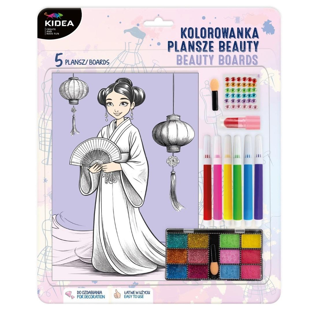 Kolorowanka plansze beauty Kidea KIDEA