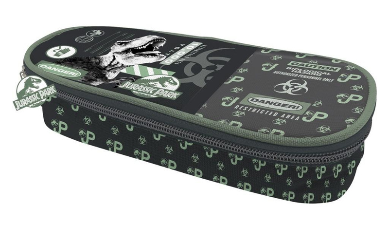 Piórnik szkolny z klapką Jurassic park