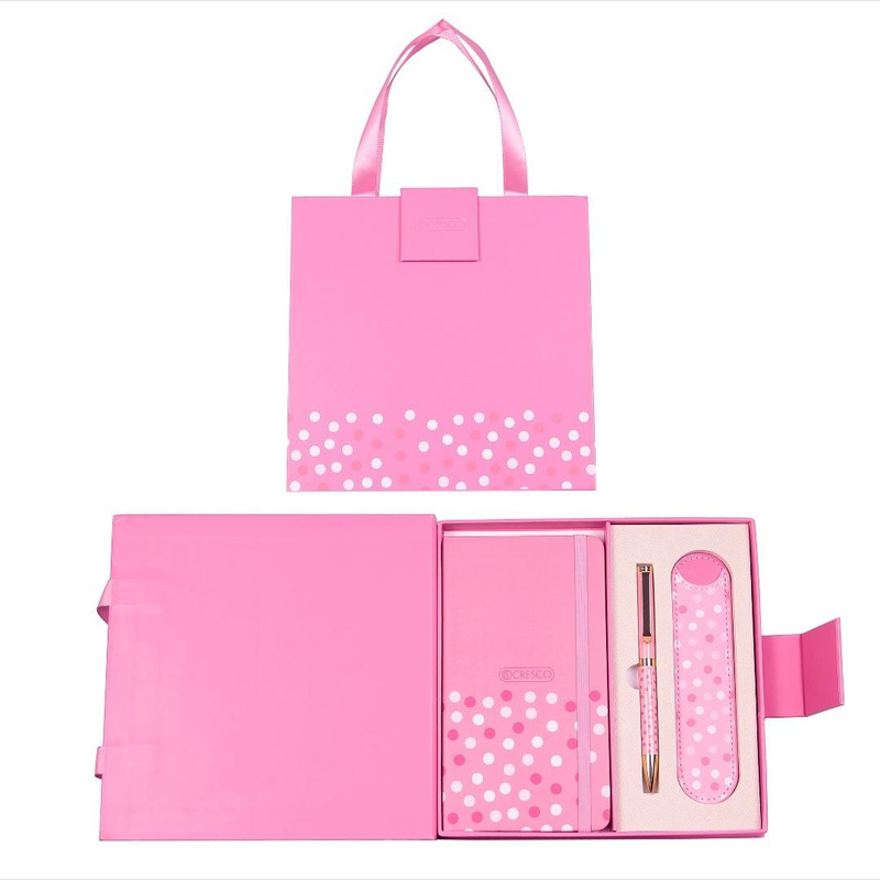 Długopis + notes Premium różowy